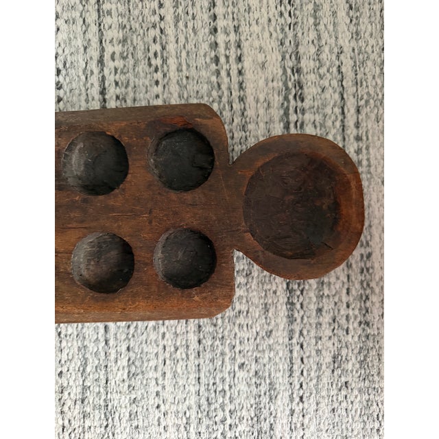 Wood Vintage Rustic African Mancala Board For Sale - Image 7 of 8