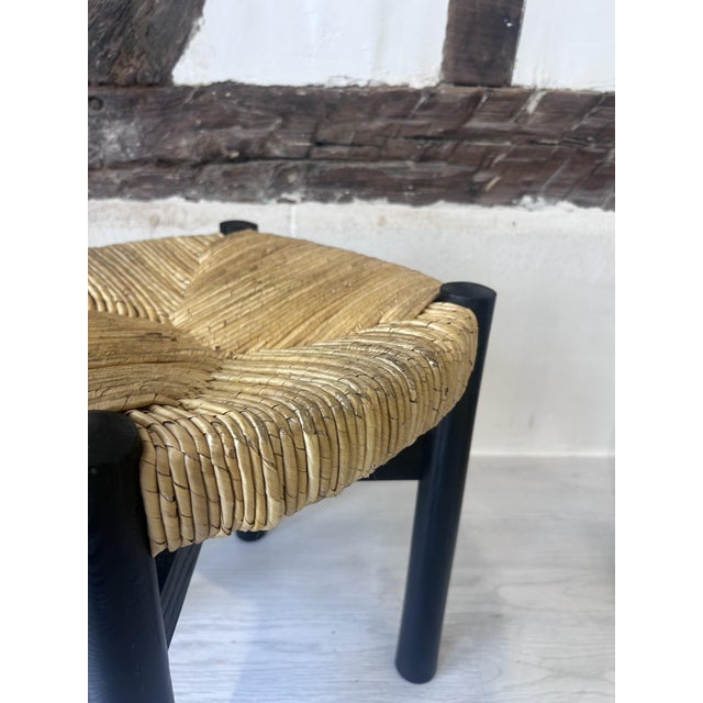 Vintage Black Meribel Stools by Charlotte Perriand, 1960, Set of 2 For Sale - Image 9 of 17
