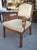 Hendrix Allardyce Neoclassical Walnut Leather & Velvet Arm Chair For Sale - Image 4 of 8