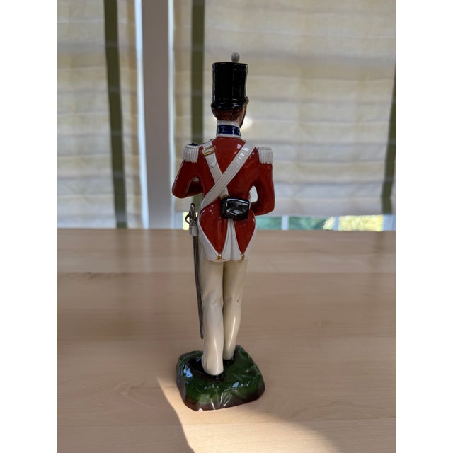 Rustic European Sitzendorf German Porcelain Figure Royal Artillery 1830 For Sale - Image 3 of 4