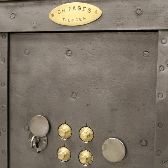 Gray Safe in Wood and Iron For Sale - Image 8 of 13
