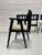 Wood Ebonized Mid Century Modern Dining Chairs, C. 1950's, Set/4 For Sale - Image 7 of 12