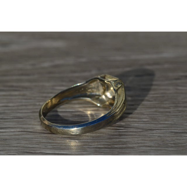 The Alec: Men's Antique 18K White Gold Ring set with Diamond For Sale - Image 4 of 9