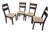 Late 20th Century Set of 4 Wooden Dining Chair With Upholstered Seat For Sale