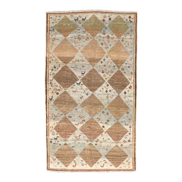 Folk Art Persian Gabbeh Rug no. j3316 For Sale