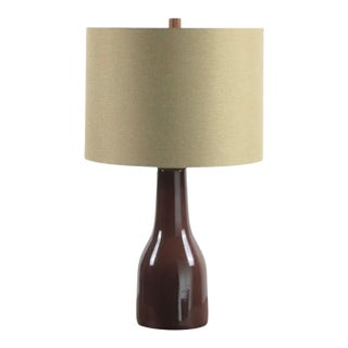 1960s Large Burgundy Ceramic Lamp by Jane and Gordon Martz for Marshall Studios For Sale