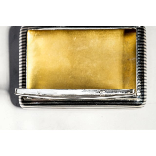Silver Exceptional Antique European Continental 900 Silver Niello Case Snuff Box Tobacciana Luxury Silver Collectible For Sale - Image 8 of 15