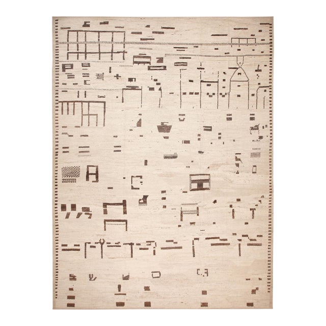 Nazmiyal Collection Large Modern Moroccan Area Rug For Sale