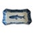 Vintage Mid-Century Moder Royal Deft Blue White Fish Dish Platter For Sale