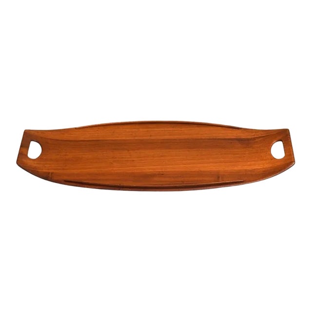 1950s Jens Quistgaard Scandinavian Modern Teak Serving Tray For Sale