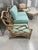 David Francis Chippendale Rattan Sofa Set. Couch, Chair and Ottoman, Like New, for Fraction of Price. Quality, Designer Furniture in a Coastal Design. For Sale In West Palm - Image 6 of 12