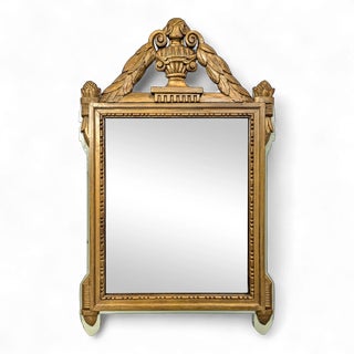 Louis XVI Mirror with Laurel Wreath Pediment For Sale