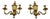 1980s Pair of Brass Wall 2 Candle Sconces For Sale