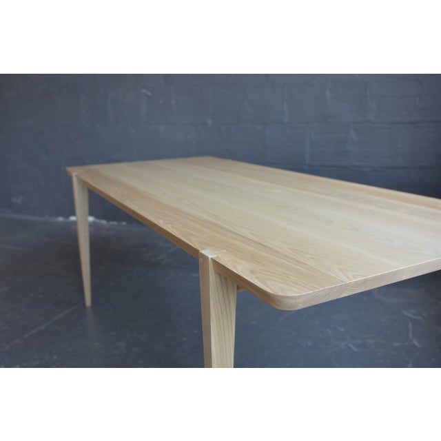 Handcrafted Oslo Dining Table in American Ash, 96" x 40" x 30" For Sale - Image 4 of 5