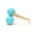 David Yurman Turquoise Bead Ring, 18k Yellow Gold, Ring Size 5.5 For Sale - Image 4 of 5