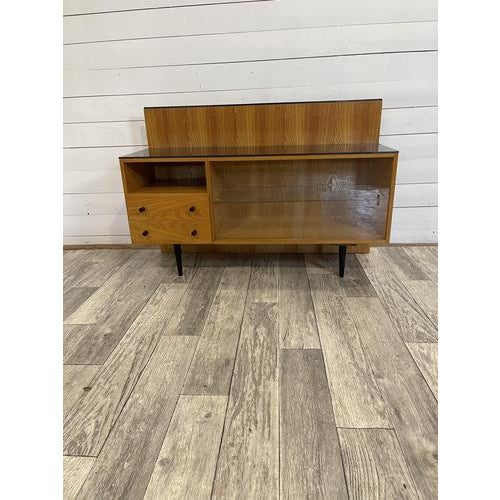 Glass Vintage Wall Cabinet by Mojmir Pozar, 1960 For Sale - Image 7 of 7