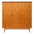 Vintage Three-Door Wardrobe Wooden Wardrobe with Mirror For Sale