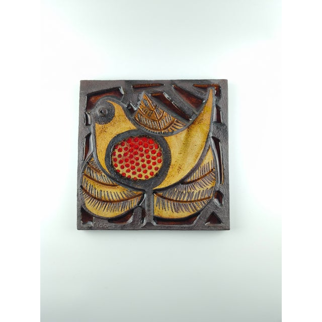 1960s Large Mid-Century Danish Ceramic Relief by Noomi Backhausen for Soholm, 1960s For Sale - Image 5 of 5