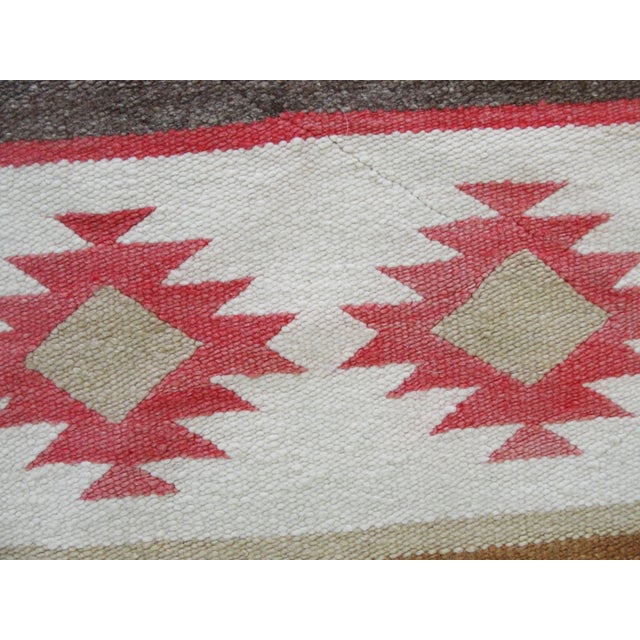Antique Navajo Banded Geometric Rug, For Sale In Chicago - Image 6 of 7