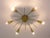 1950s Modernist Brass Sun-Shaped Flush Mount attributed to J. T. Kalmar for Kalmar, Austria, 1950s For Sale - Image 5 of 9