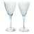 1930s Fostoria “Versailles, Blue” Pair of Water Glasses For Sale