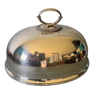 Vintage Silverplate Domed Cloche For Sale