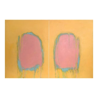 You and Me, Large Acrylic Diptych Contemporary Abstract Painting by Stephen Remick For Sale