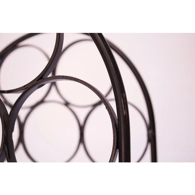 Arthur Umanoff Wrought Iron Seventeen-Bottle Wine Holder For Sale - Image 12 of 13