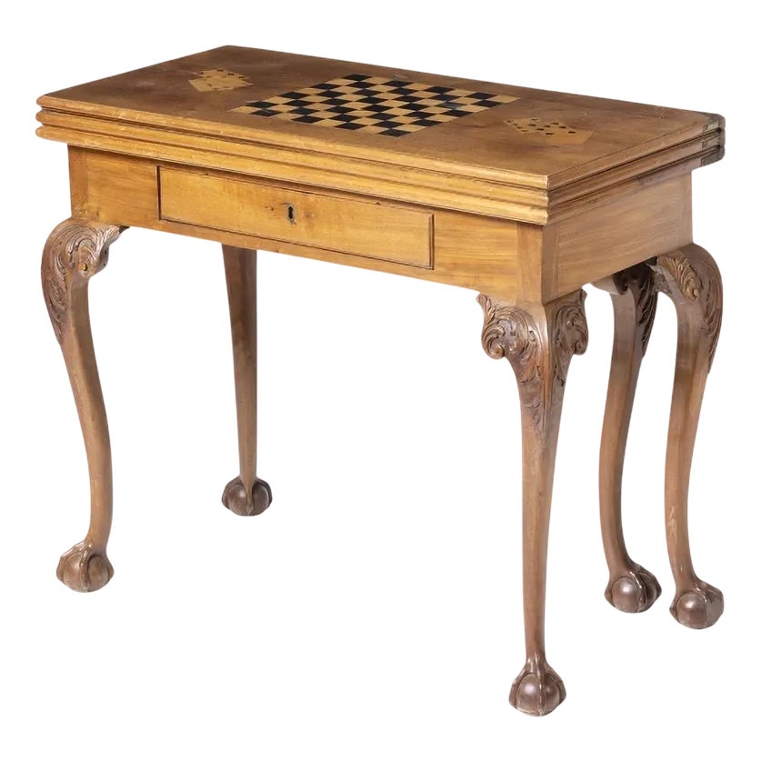 Portuguese Three Top Game Table by D. João, 18th Century | Chairish