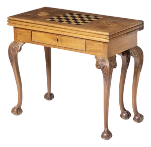 Portuguese Three Top Game Table by D. João, 18th Century
