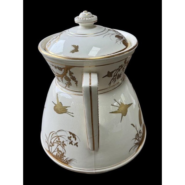 19thC Chinoiserie Antique Davenport Porcelain Staffordshire Aesthetic Movement Covered Jar For Sale - Image 10 of 18