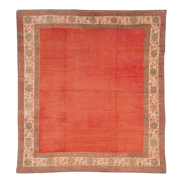 Galerie Shabab Collection Early 20th Century Turkish Oushak Room Size Carpet For Sale