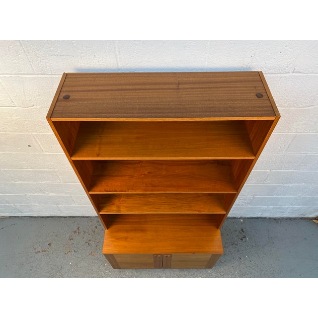 Mid-Century Modern Two-Piece Danish Teak Bookcase For Sale - Image 4 of 13