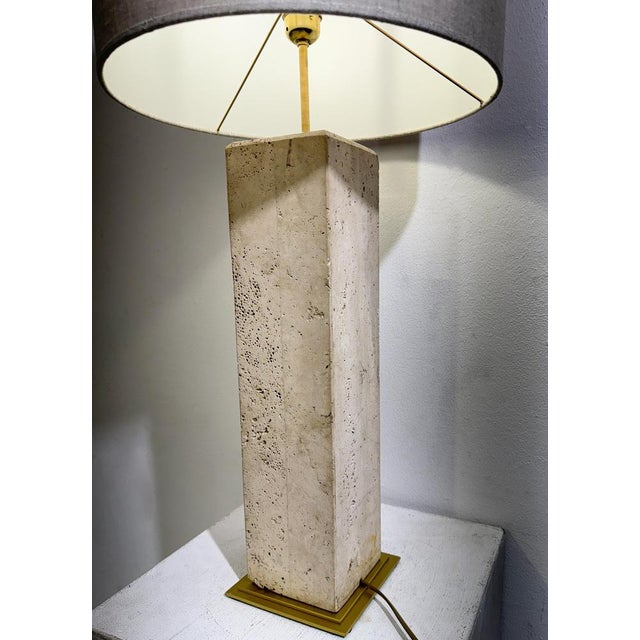 Vintage Italian Travertine Lamp For Sale - Image 5 of 10