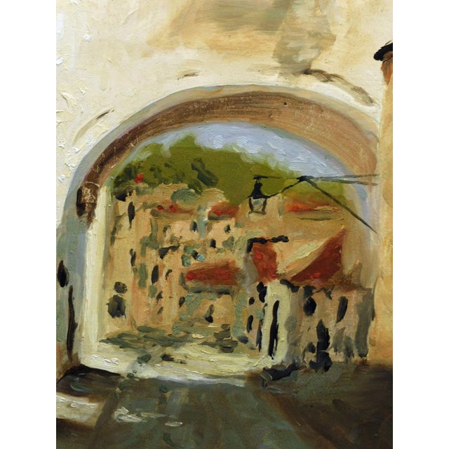 James Thorpe Afternoon Arch Hand Signed Acrylic Landscape For Sale - Image 4 of 6