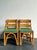 Wood Vintage 1950s Bent Rattan Game Table Set For Sale - Image 7 of 12