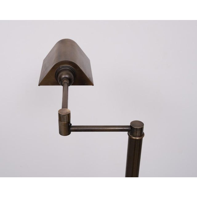 Goldenrod Bronze Swing-Arm Library Floor Lamps, 1970s, Set of 2 For Sale - Image 8 of 13