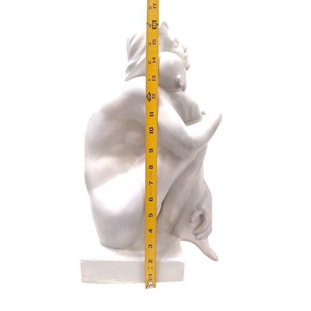 1970s Huge 16" Tall Figurine Mother Baby Love Bond Sculpture Large Size Heavy For Sale In San Diego - Image 6 of 10