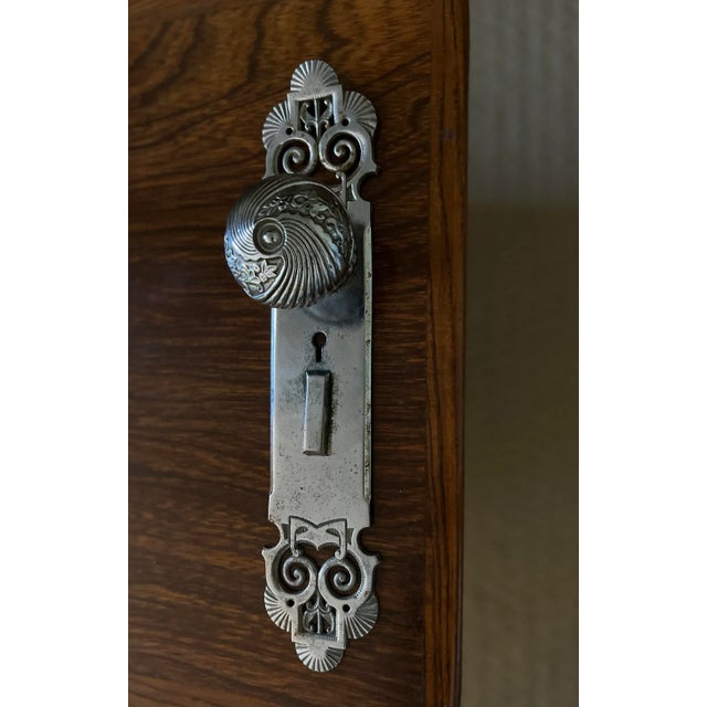 1890s American Ornamental Door Knobs With Door Plate For Sale - Image 11 of 11