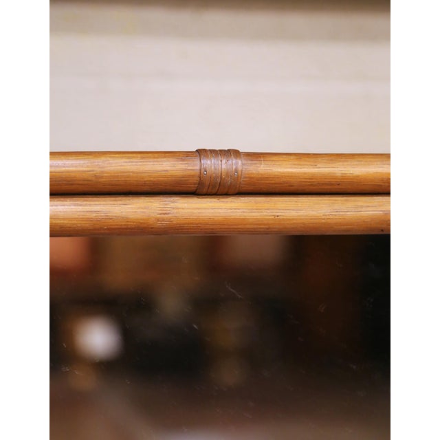 French Early 20th Century French Faux Bamboo Wall Mirror With Original Glass For Sale - Image 3 of 9