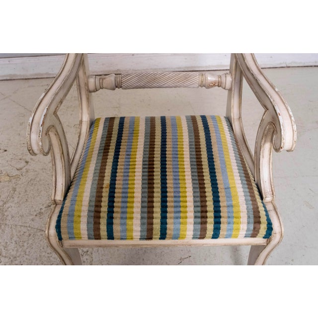 Councill Craftsmen Neoclassical Painted Finish Armchair For Sale - Image 13 of 16