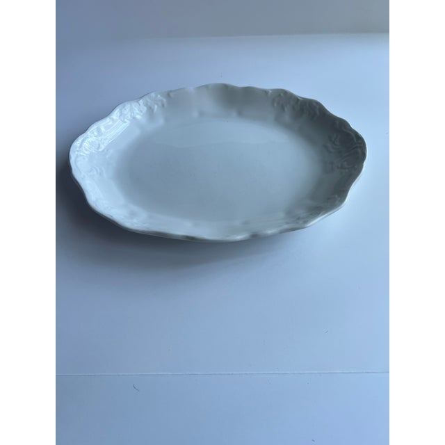Late 20th Century Antique Embossed Ironstone Platter For Sale - Image 5 of 8