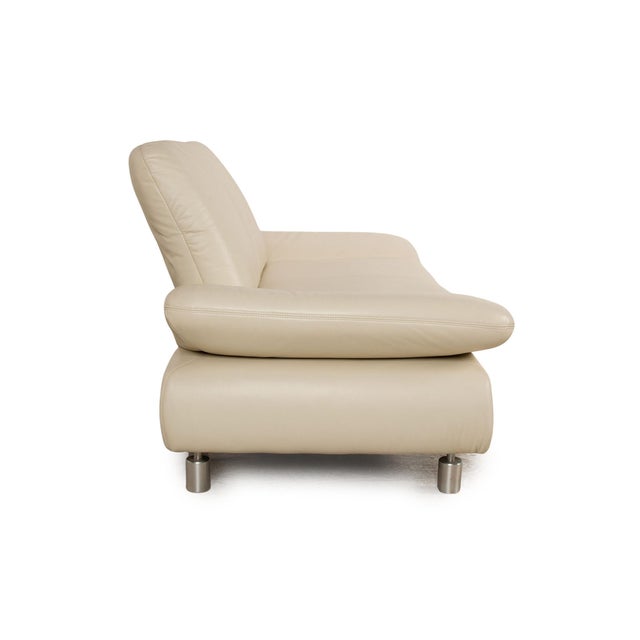 Rivoli Leather Two Seater Cream Sofa from Koinor For Sale - Image 13 of 16