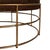 Metal Bronze Iron & Cow Hide Round Ottoman For Sale - Image 7 of 7