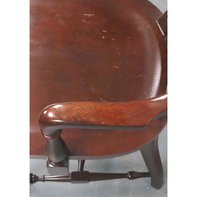 Antique Marble & Shattuck Chair Co. Walnut Bankers Arm Chair For Sale - Image 12 of 15