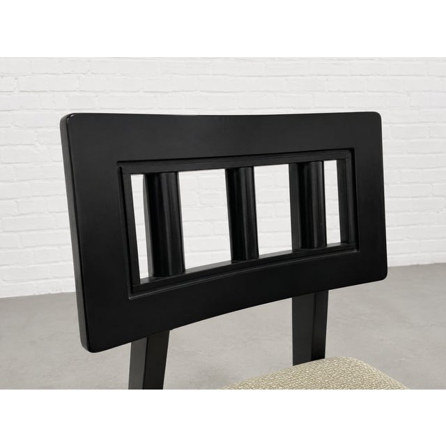 Wood Ebonized Mid Century Modern Dining Chairs, C. 1950's, Set/4 For Sale - Image 7 of 12