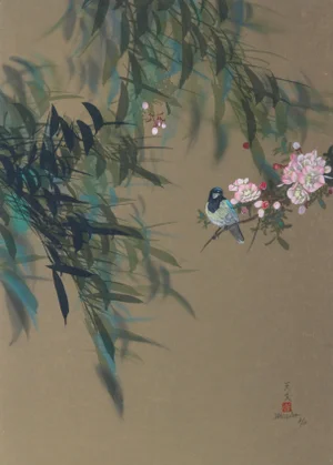 Bird in Tree (14), David Lee Lithograph
