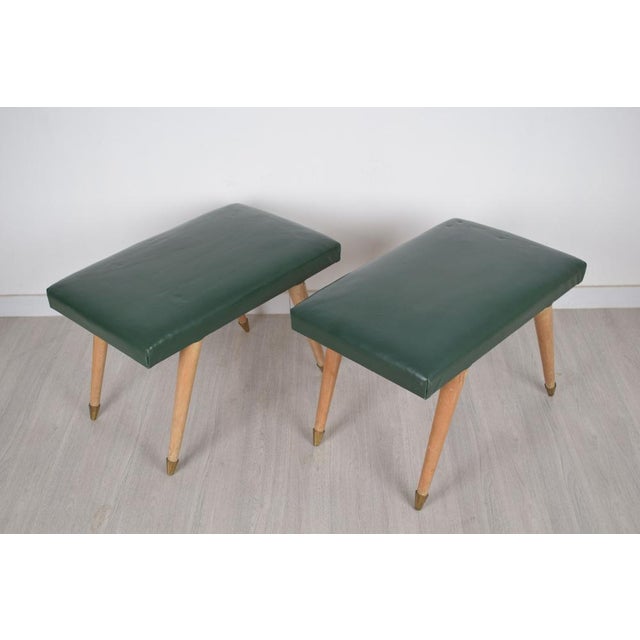 Animal Skin Benches, Italy, 1950s, Set of 2 For Sale - Image 7 of 12