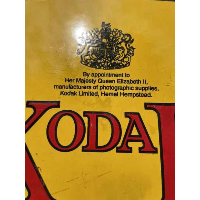 Mid-Century English Kodak Advertising Enamel Sign, 1950s For Sale - Image 4 of 11