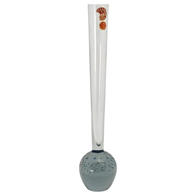 Mid-Century Modern Holmegaard Per Lütken Bubbles Orchid Vase 9.625", Denmark, C. 1952–1965 For Sale - Image 3 of 12